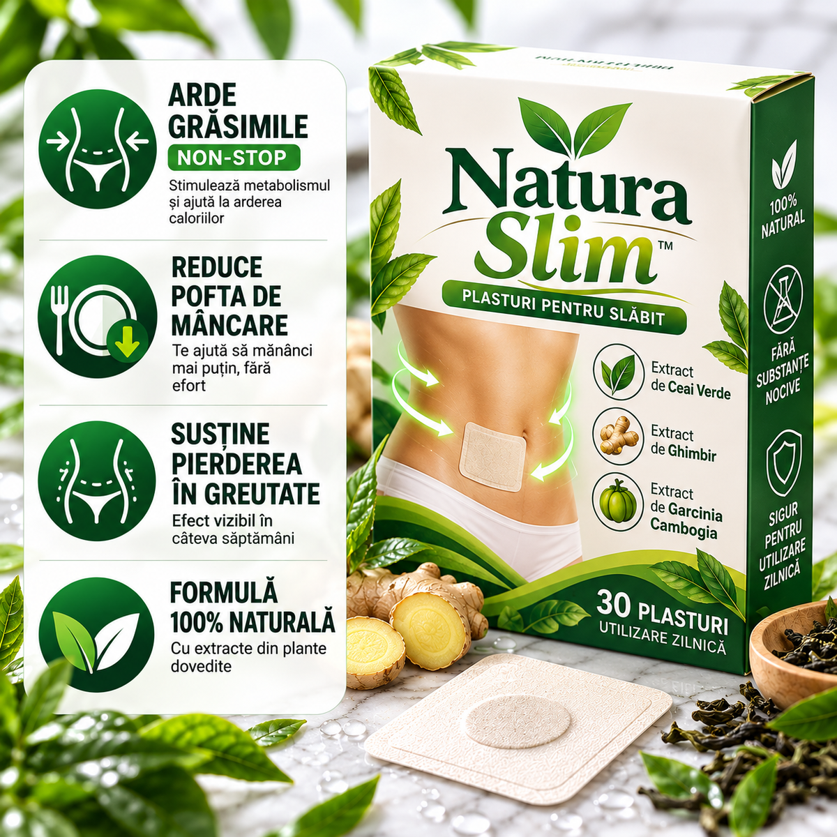NaturSlim™ - Plasturi pentru Slabit (30 Bucati)
