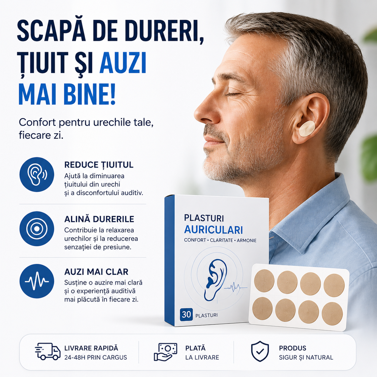 Plasturi Auz 30 BUCATI
